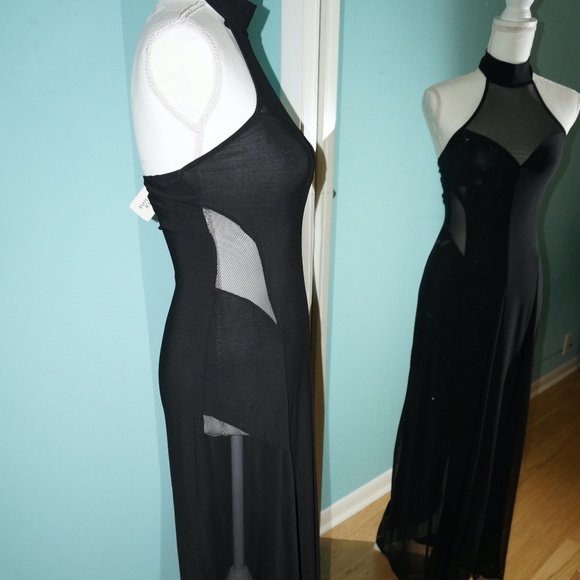 Forever 21 Seamless Halter Mesh Cut Out Dress S - Picture 3 of 7